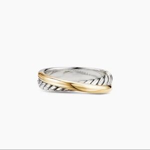David Yurman Silver and Gold Twisted Ring